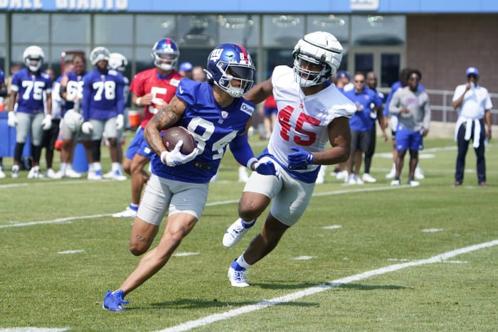 Giants receiver Jalin Hyatt could become a major contributor in his rookie season.